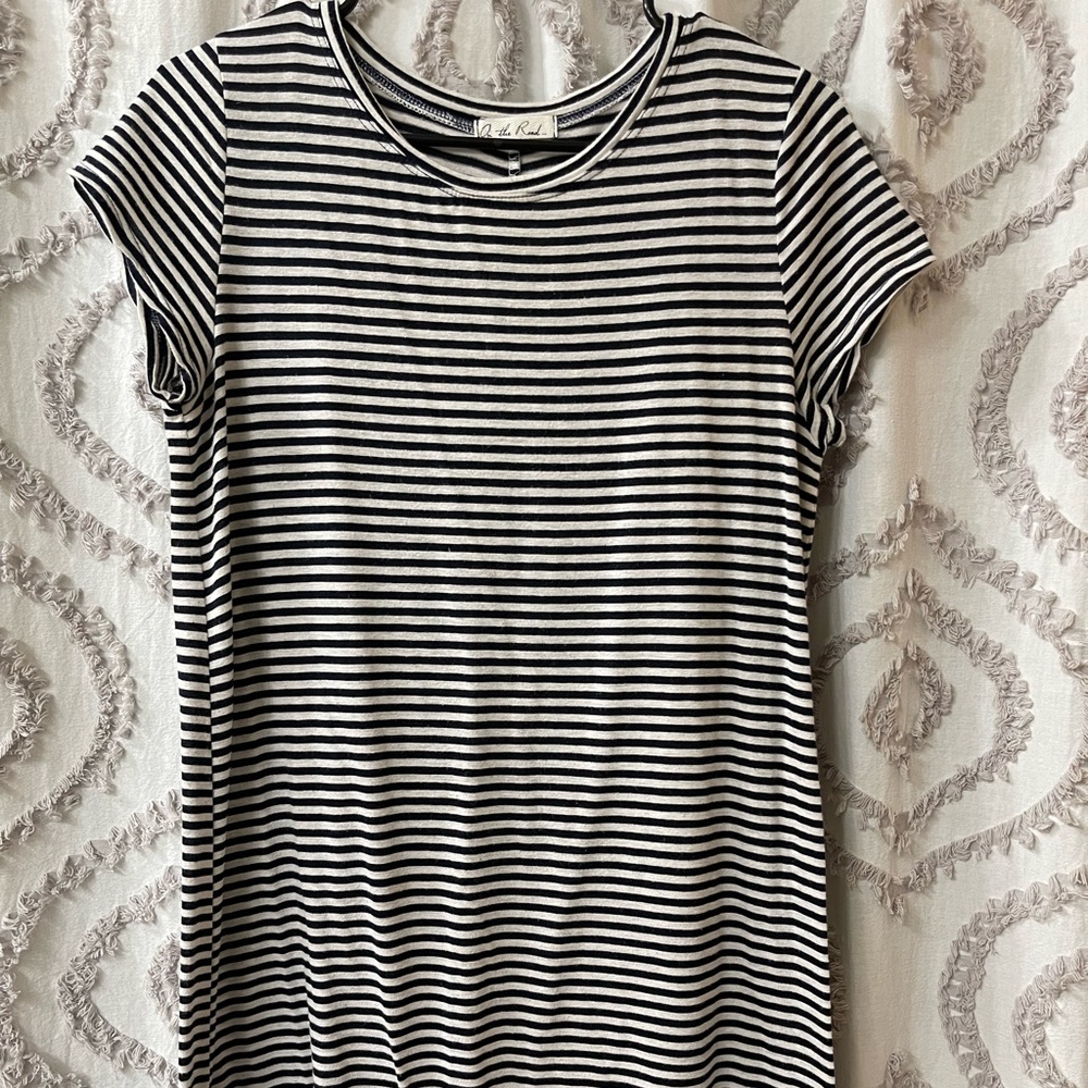 Striped Short Cotton Dress